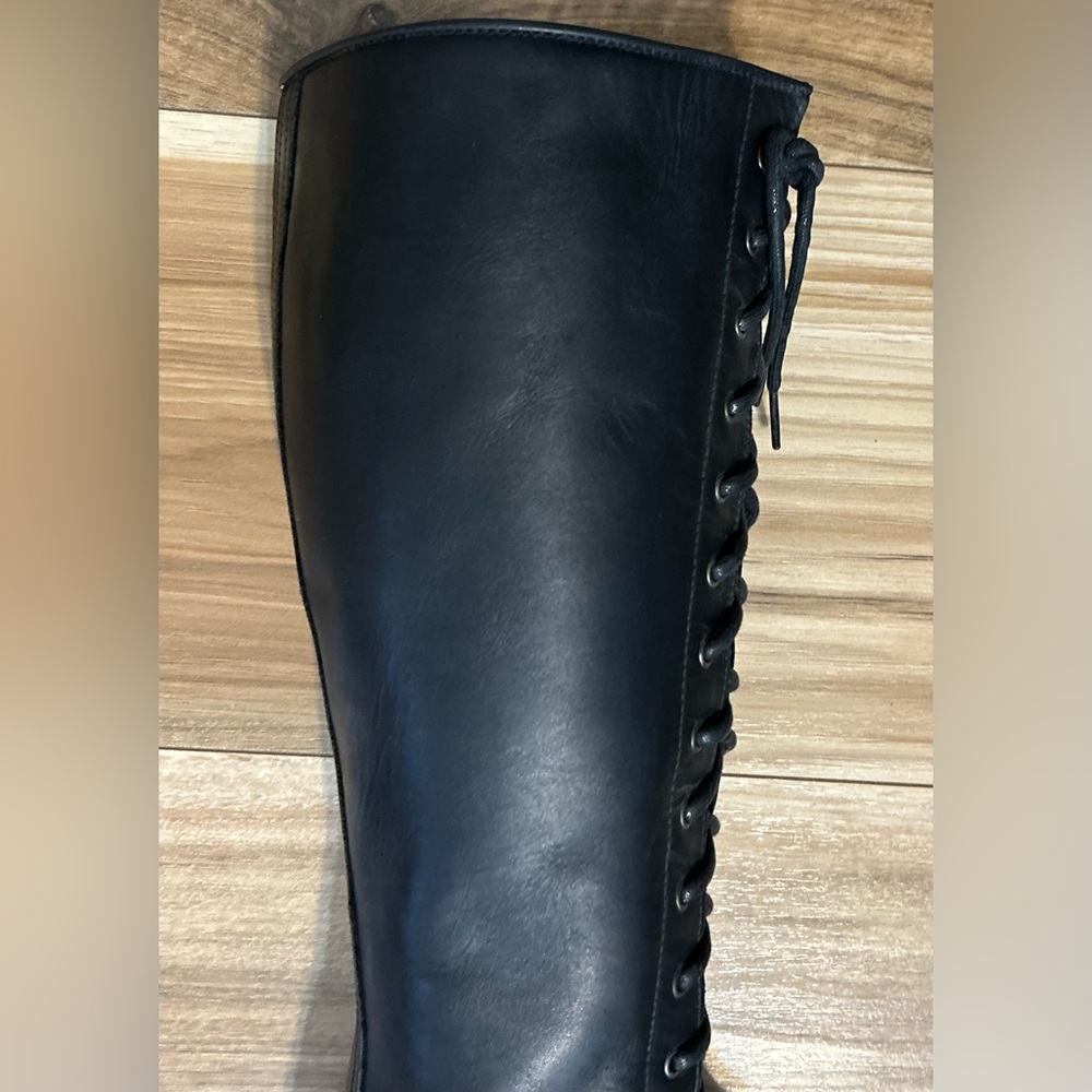 *RARE* Vintage Frye Black Leather Lace-Up Boots Size 9-10 - Picture 8 of 16